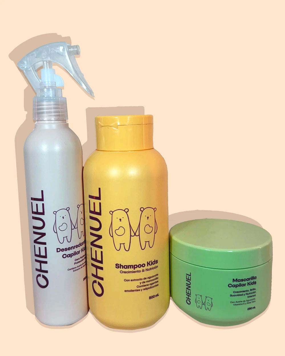 Combo Chenuel Kids - Limpieza, Desenredante y Reparación Capilar Infantil